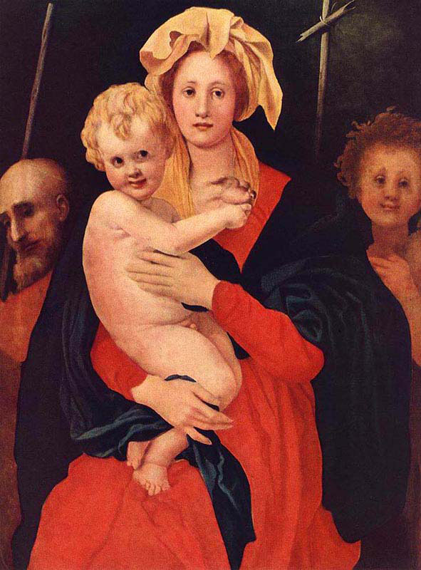 madonna and child with saint joseph and saint john the baptist